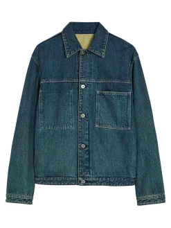 Giacca di jeans grezzo giapponese blu