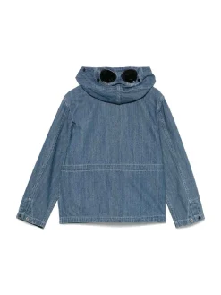Giacca in denim con cappuccio con tasche