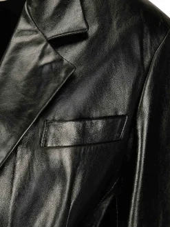 Giacca in lambskin monopetto over