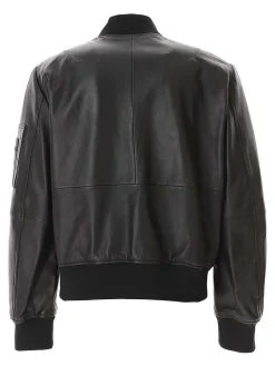 Giacca in pelle emblema