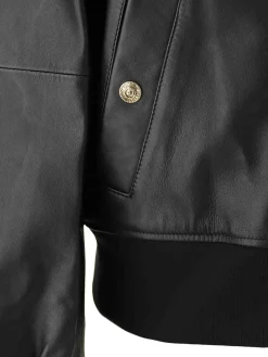 Giacca in pelle emblema