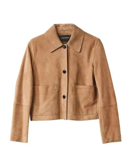 Giacca in pelle tascabile