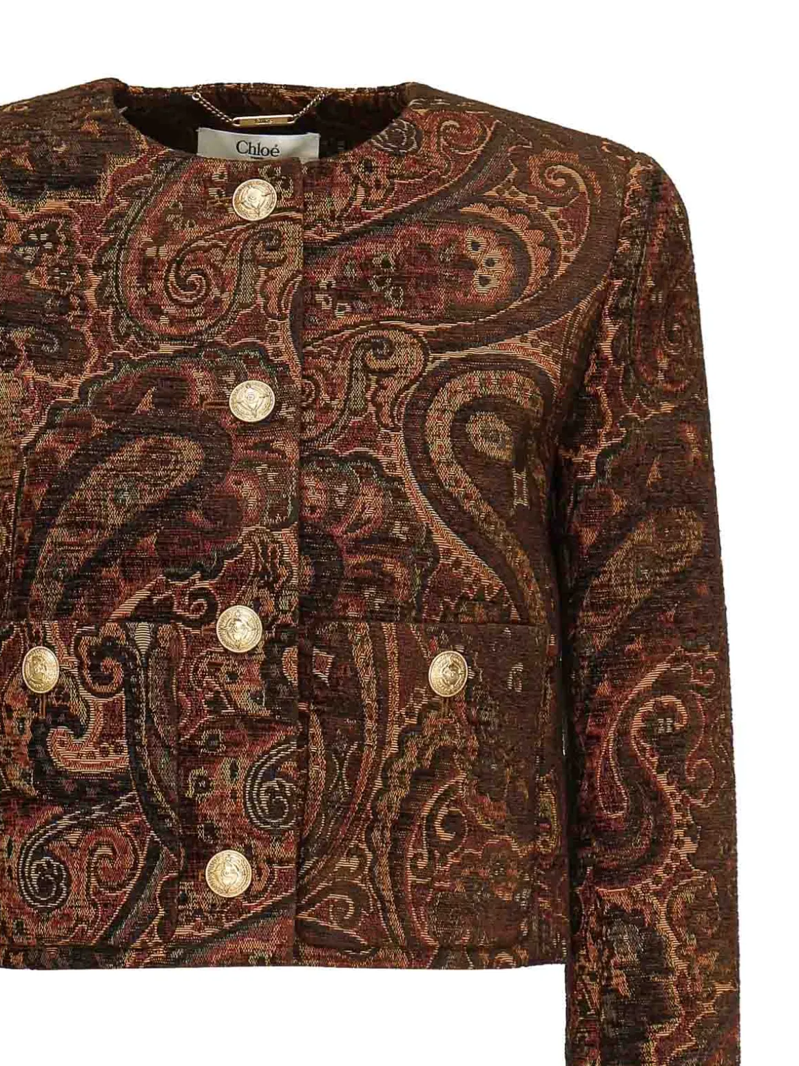 Giacca jacquard ritagliata