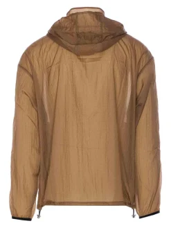 Giacca naturale con chiusura a zip frontale