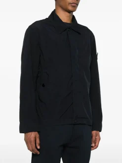 Giacca nera con manica a logo patch