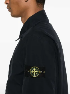 Giacca nera con manica a logo patch