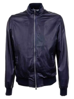 Giacca Sportiva In Pelle Con Zip