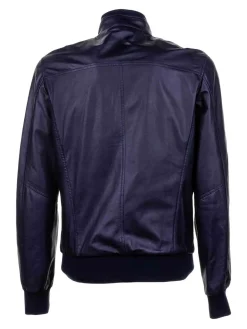Giacca Sportiva In Pelle Con Zip
