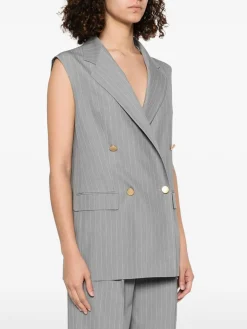 Gilet a doppio petto grigio