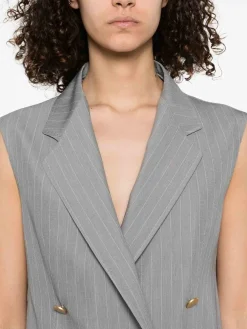 Gilet a doppio petto grigio