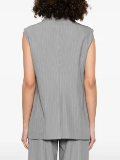 Gilet a doppio petto grigio