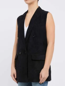 Gilet nero a doppio petto