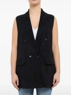 Gilet nero a doppio petto