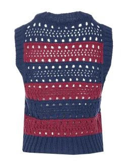 Giubbotto a strisce di cotone multicolore