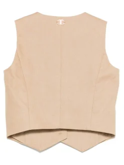 Giubbotto miscelato in lino beige
