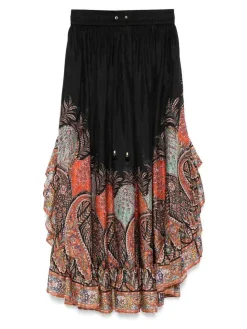 Gonna di seta maxi con ruffi di rhiannon