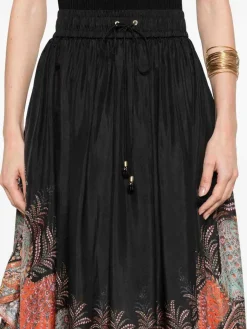 Gonna di seta maxi con ruffi di rhiannon