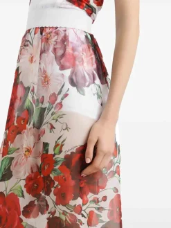 Gonna di seta stampata