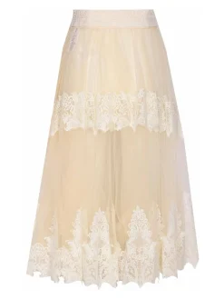 Gonna di tulle con decorazioni in pizzo