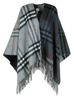 Grey Cashmere Blend Cape