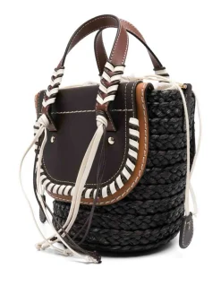 Habanera Fringes Ebony Brown Tote Bag