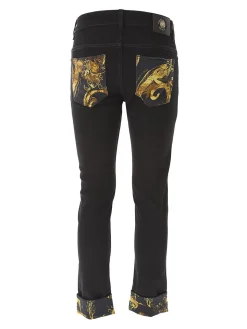 Jeans a bavero barocco