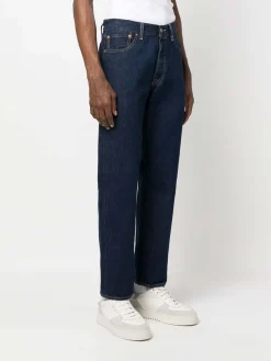 Jeans a gamba a gamba a ginnastica scura