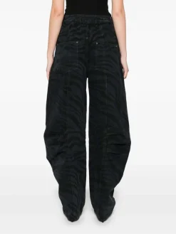 Jeans a gamba larga in cotone riciclato