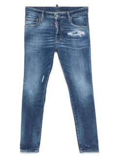 Jeans blu di allungamento-cotone