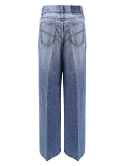 Jeans Blu Vintage In Cotone Sostenibile