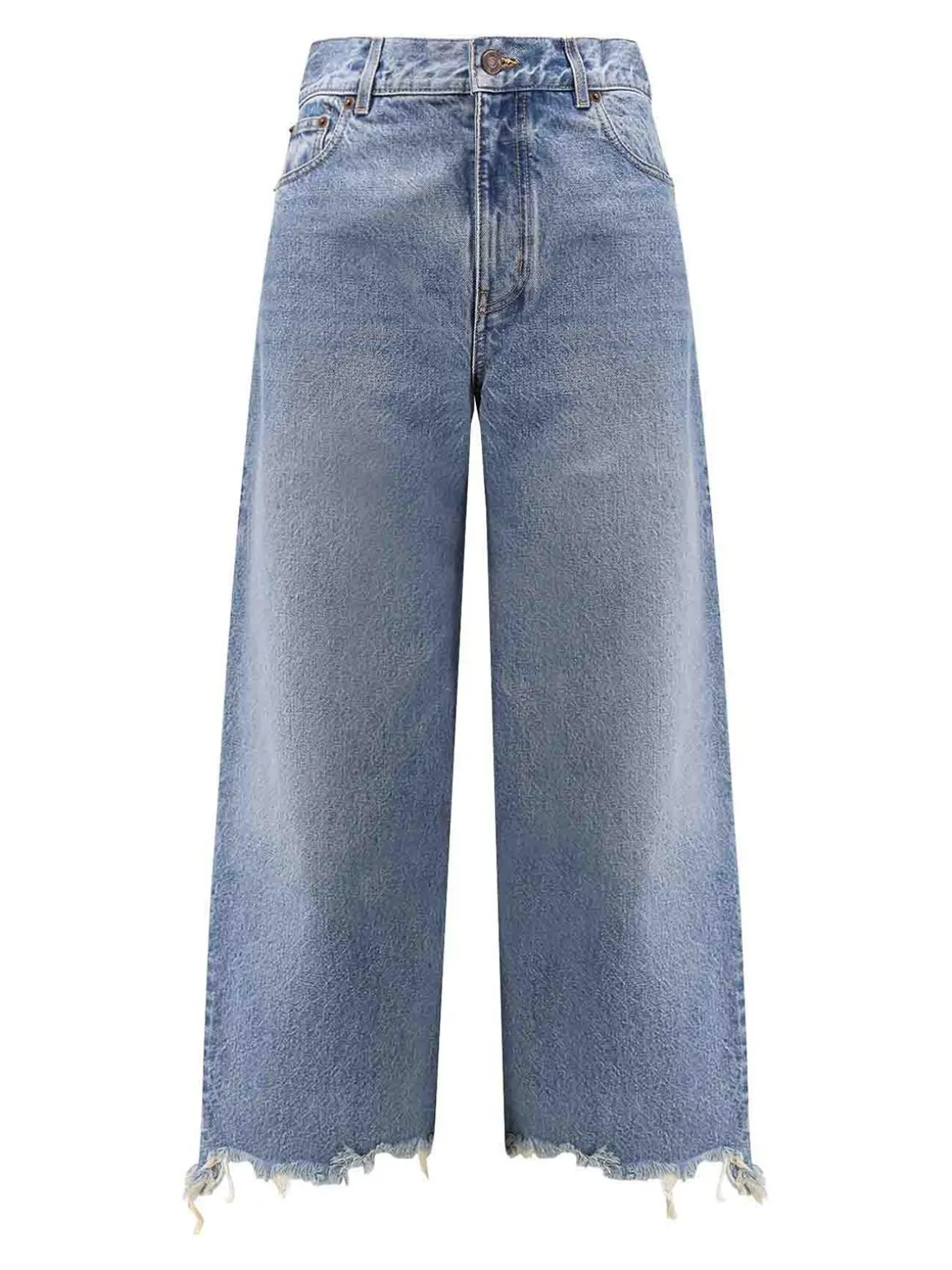 Jeans Con Fondo Sfrangiato