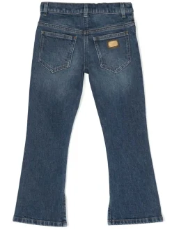 Jeans con ricami floreali