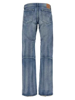 Jeans cuciture in rilievo