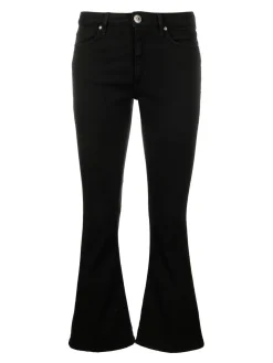 Jeans di cotone svasato nero