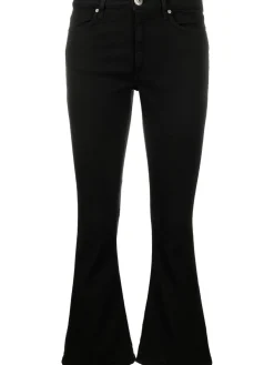 Jeans di cotone svasato nero