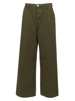 Jeans di cotone verde scuro