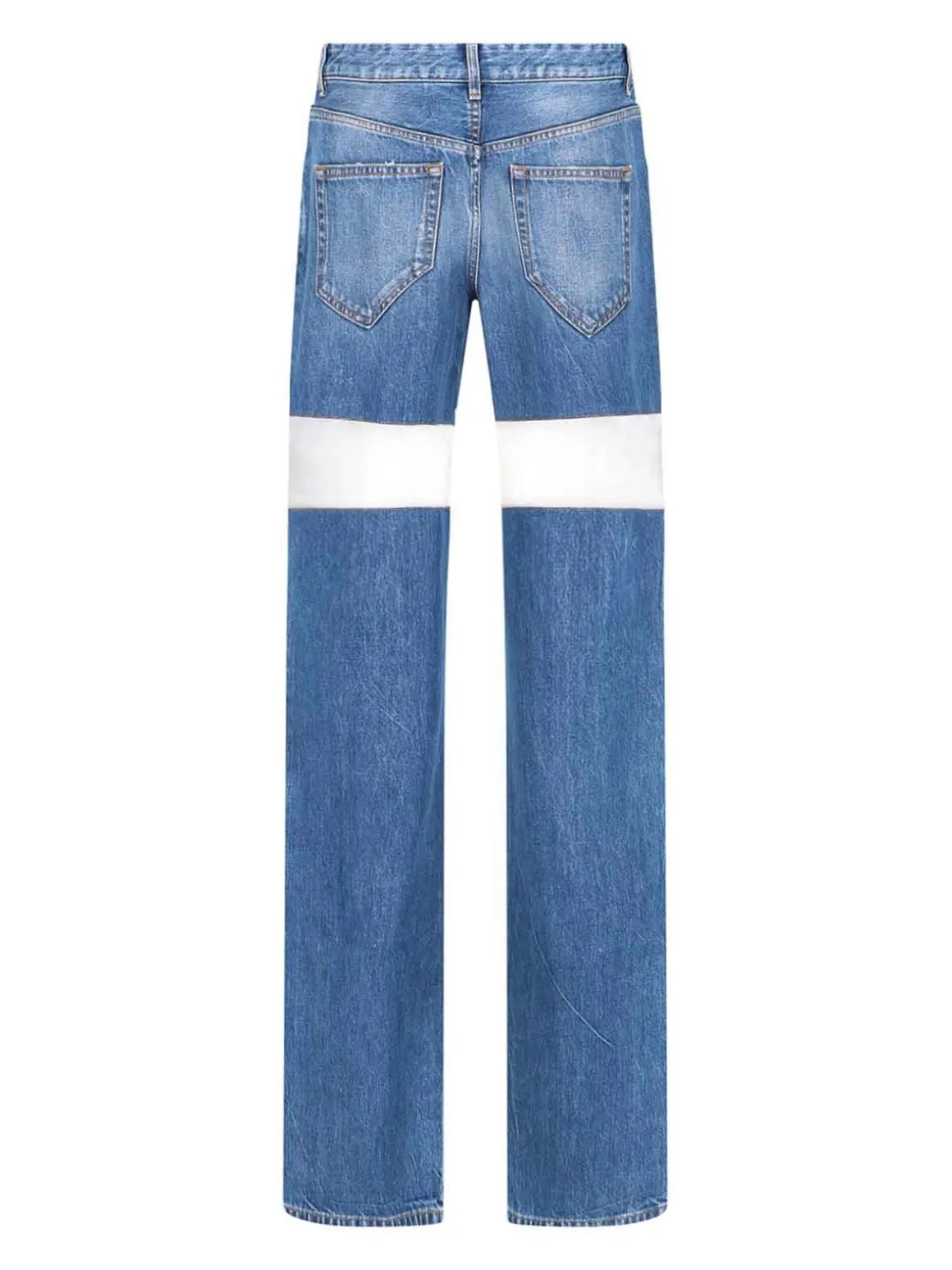Jeans dritti ritagliato