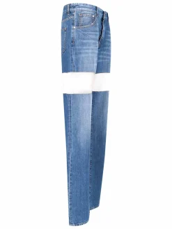 Jeans dritti ritagliato