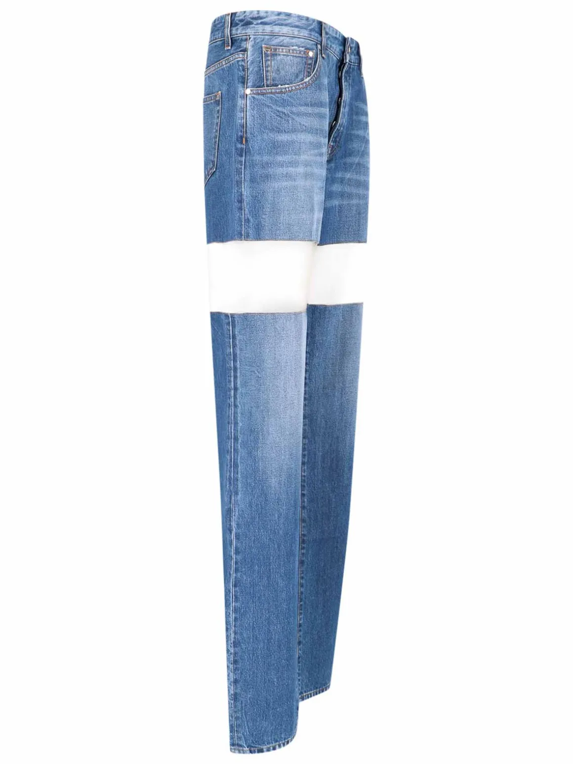 Jeans dritti ritagliato