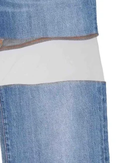 Jeans dritti ritagliato