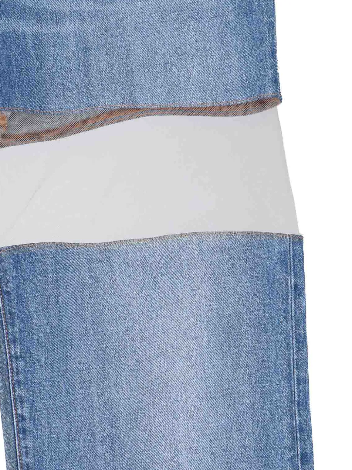 Jeans dritti ritagliato