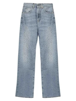 Jeans flare con strass jeans flare con strass