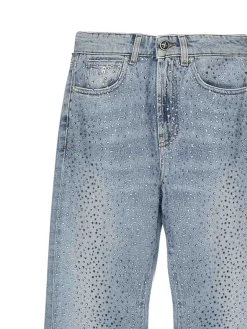 Jeans flare con strass jeans flare con strass