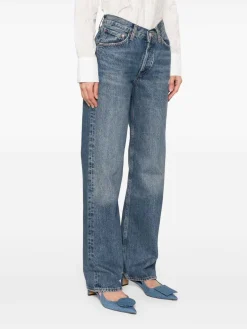 Jeans in blu cotone denim