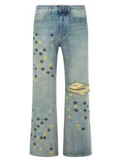 Jeans in denim azzurro flare