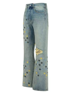 Jeans in denim azzurro flare