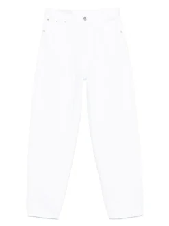 Jeans in denim bianco sciolto