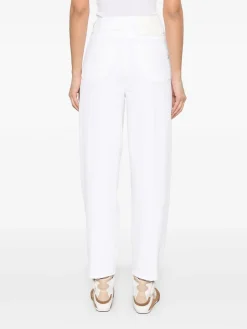 Jeans in denim bianco sciolto