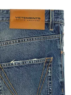 Jeans larghi blu angosciati