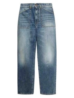Jeans larghi in jeans in denim azzurro